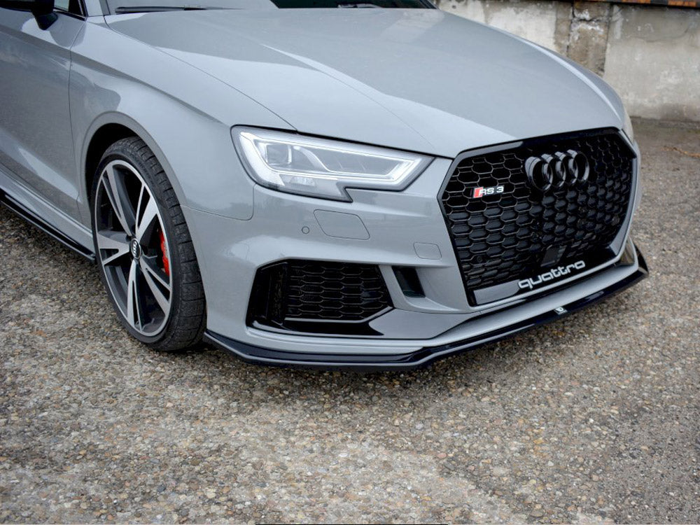 Maxton Design Street Plus Front Splitter V2 - Audi RS3 8V Saloon Facelift