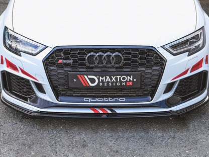 Maxton Design Street Plus Front Splitter V2 - Audi RS3 8V Facelift