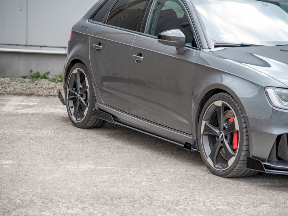 Maxton Design Street Pro Side Skirt Diffusers + Flaps - Audi RS3 8V Sportback