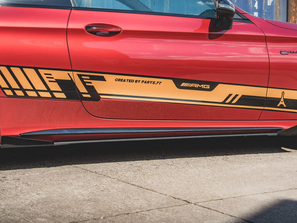 Maxton Design Street Pro Side Skirt Diffusers + Flaps - Mercedes C43 AMG C205