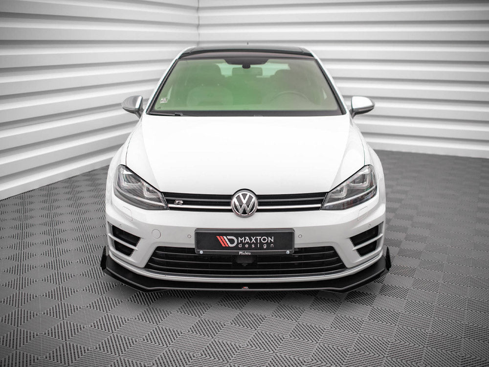 Maxton Design Street Pro Front Splitter V1 + Flaps - VW Golf R Mk7