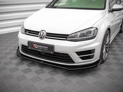 Maxton Design Street Pro Front Splitter V1 + Flaps - VW Golf R Mk7