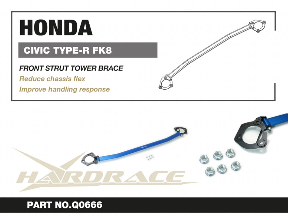 Refuerzo de torreta de puntal delantero Hardrace - Honda Civic FK8 Type R