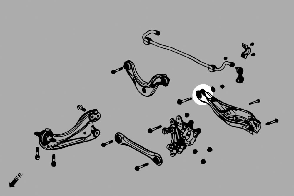 Buje de brazo inferior trasero Hardrace - Honda Civic FK8 Type R 