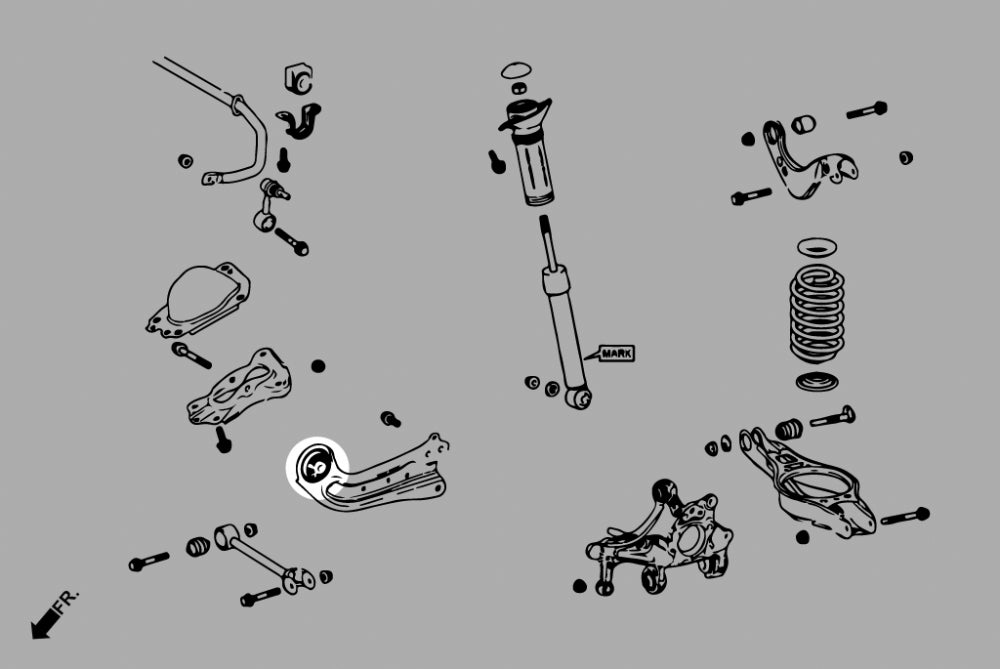 Casquillo del brazo de arrastre trasero Hardrace - Toyota GR Yaris + Corolla