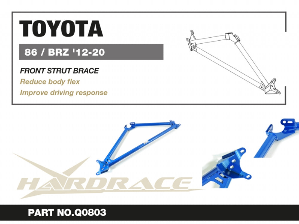 Hardrace Front Strut Brace - Toyota GT86