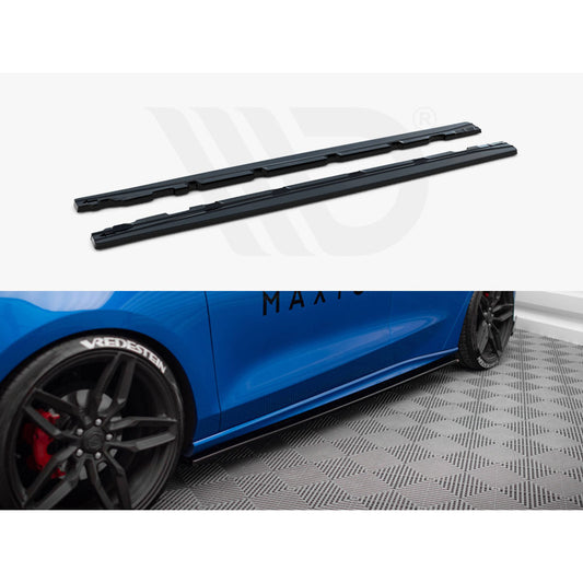 Maxton Design Street Plus Side Skirt Diffusers V1 - Ford Focus ST Mk4