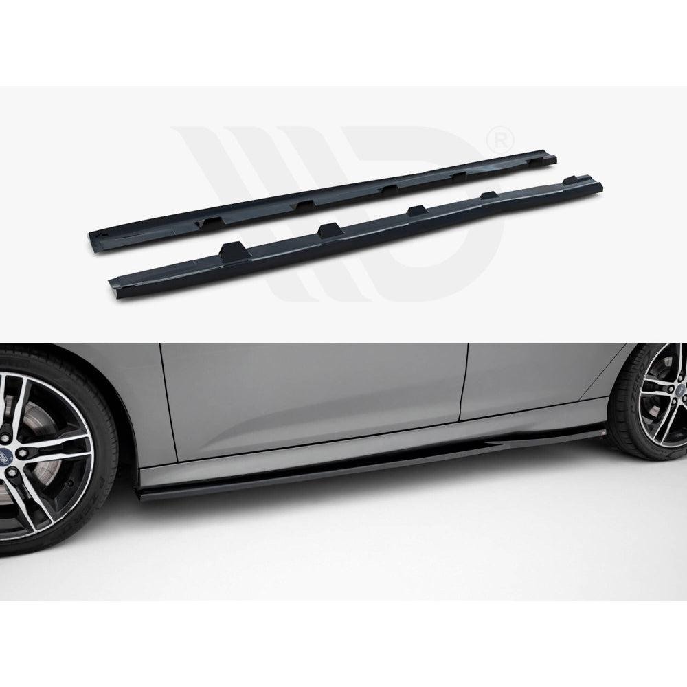 Maxton Design Street Plus Side Skirt Diffusers V3 - Ford Focus ST Mk3 (ST250)