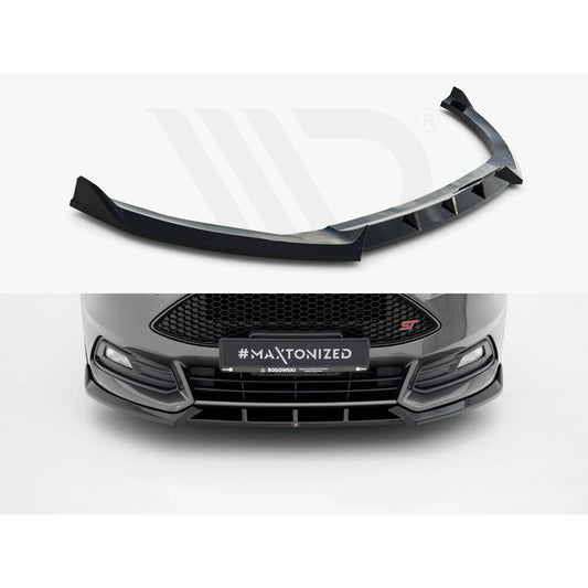 Maxton Design Street Plus Front Splitter V6 - Ford Focus ST Mk3.5 (ST250)