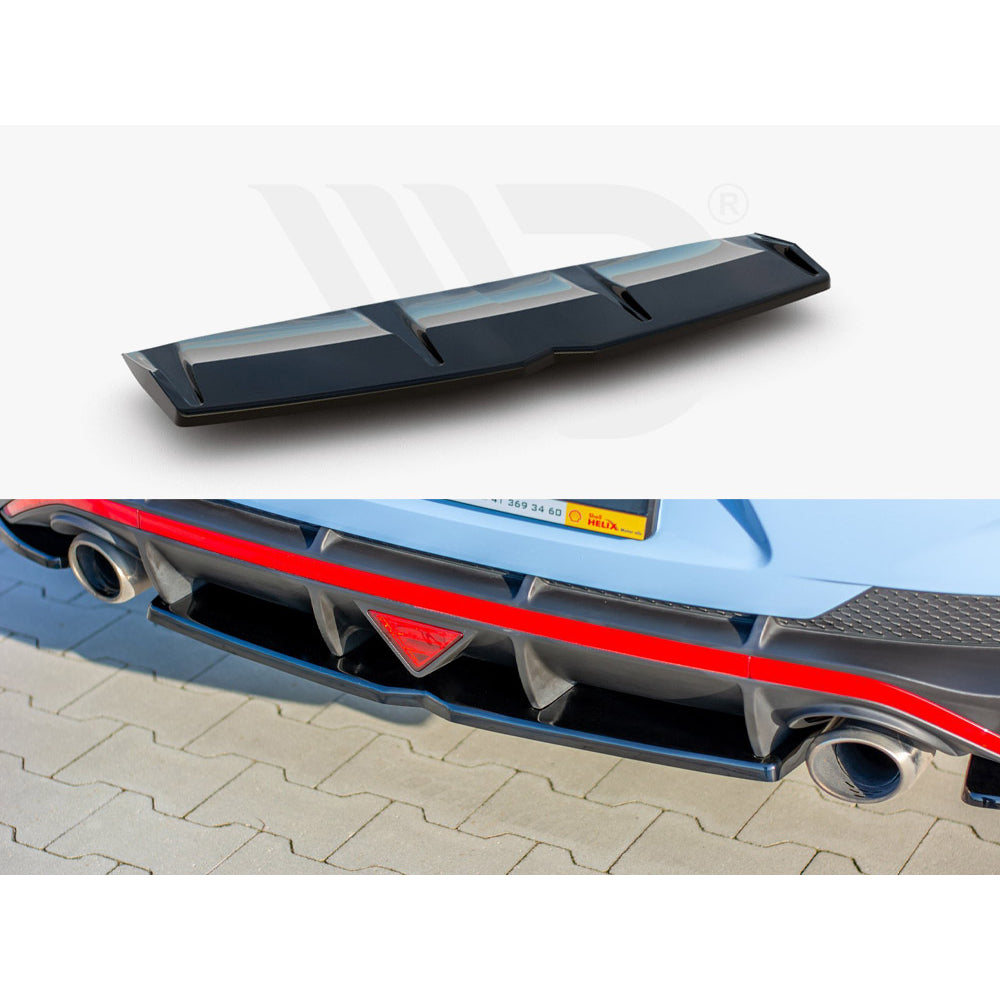 Maxton Design Street Plus Central Rear Splitter V1 - Hyundai i30N Fastback