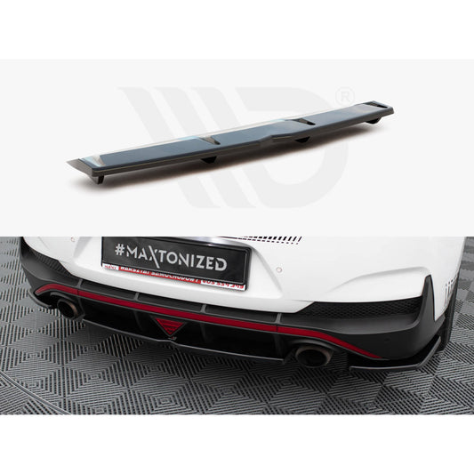 Maxton Design Street Plus Central Rear Splitter V2 - Hyundai i30N Fastback