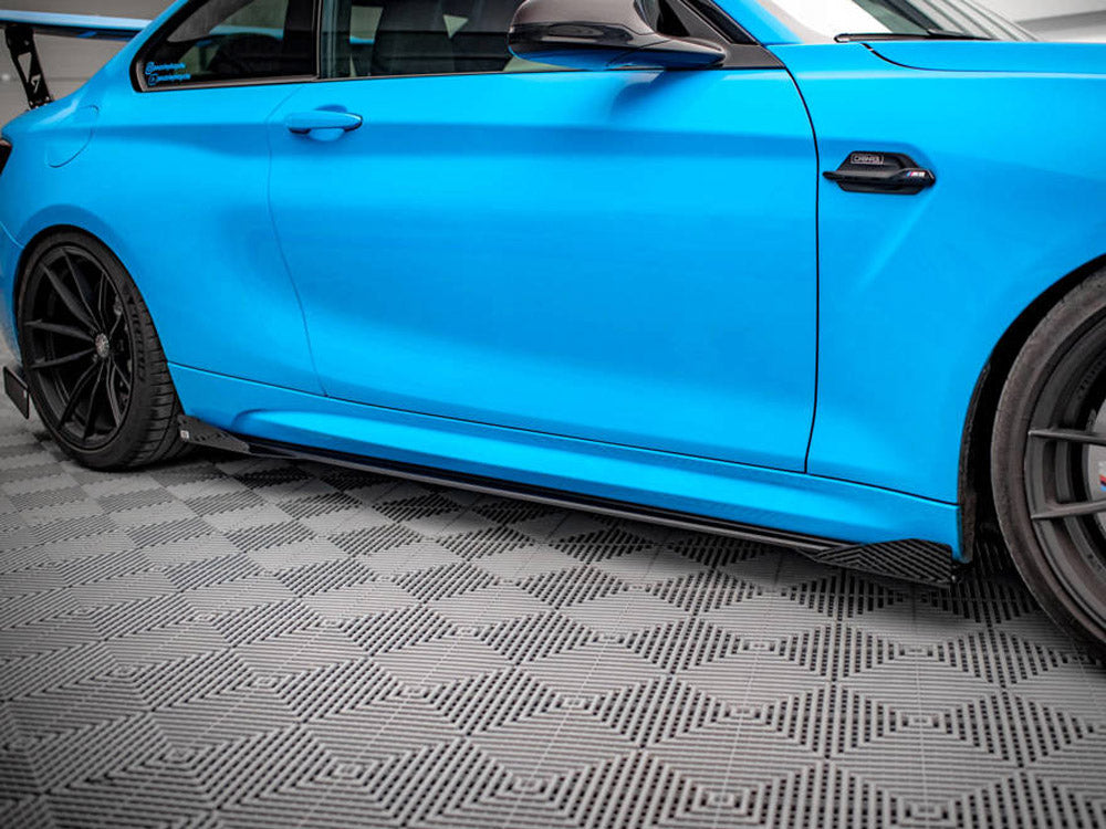 Maxton Design Street Pro Side Skirt Diffusers + Flaps - BMW M2 F87 (Inc. Competition)