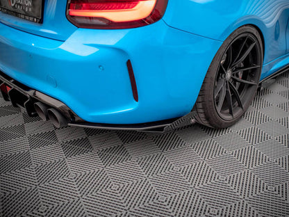 Maxton Design Street Pro Rear Side Splitters + Flaps - BMW M2 F87 (Inc. Competition)