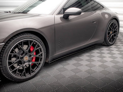 Maxton Design Street Plus Side Skirt Diffusers - Porsche 911 Carrera S 992.1