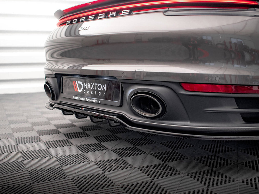 Maxton Design Street Plus Central Rear Splitter - Porsche 911 Carrera S 992.1