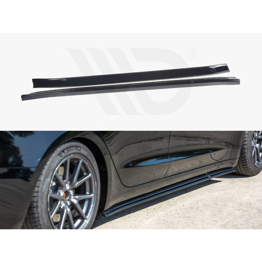 Maxton Design Street Plus Side Skirt Diffusers V1 - Tesla Model 3