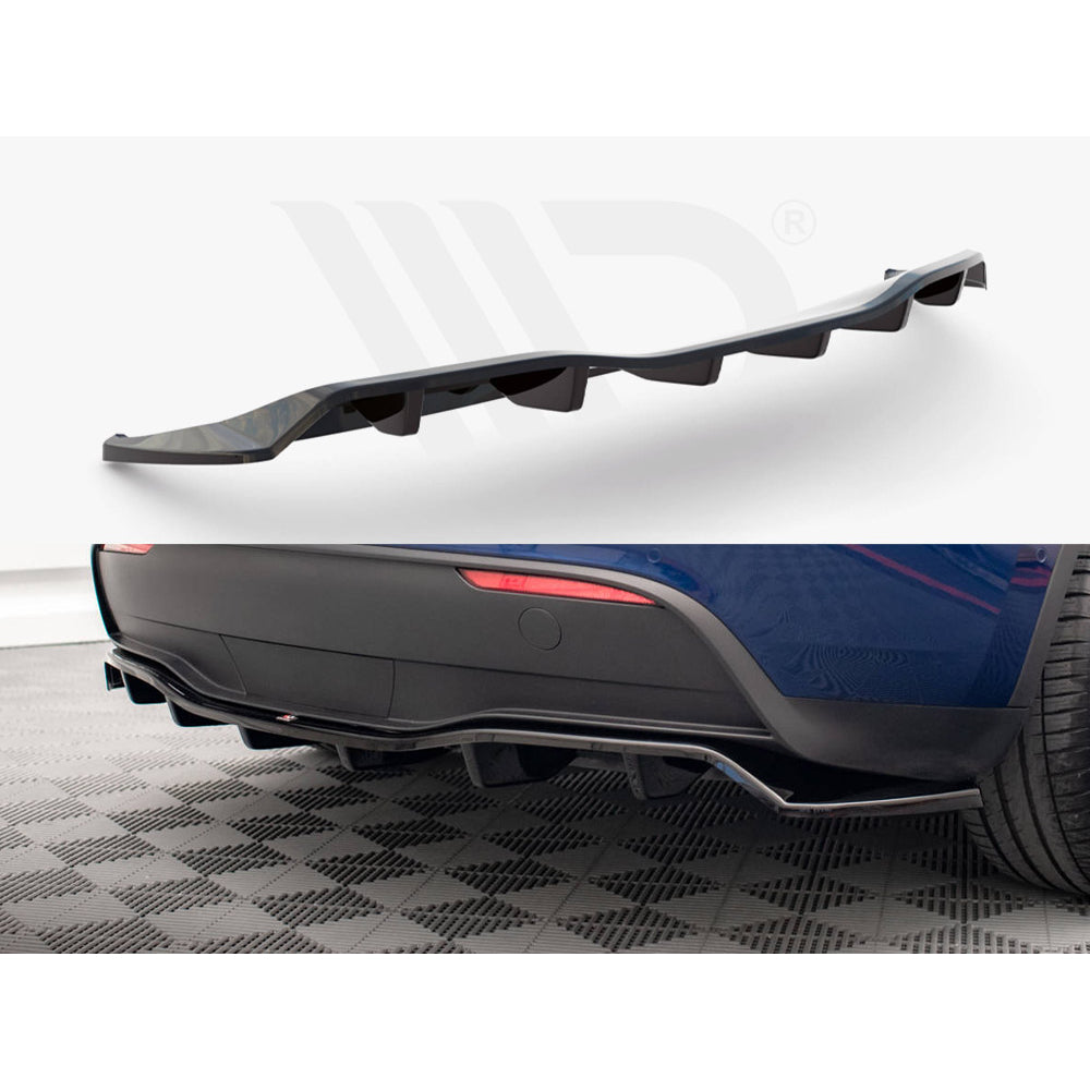 Maxton Design Street Plus Central Rear Splitter - Tesla Model Y