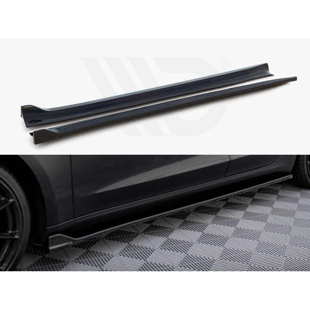 Maxton Design Street Plus Side Skirt Diffusers V2 - Tesla Model 3