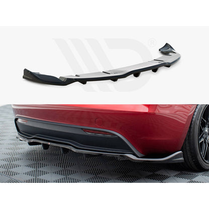 Maxton Design Street Plus Central Rear Splitter V1 - Tesla Model 3 Facelift