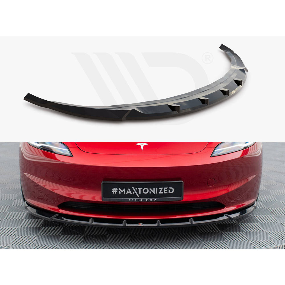 Maxton Design Street Plus Front Splitter V2 - Tesla Model 3 Facelift