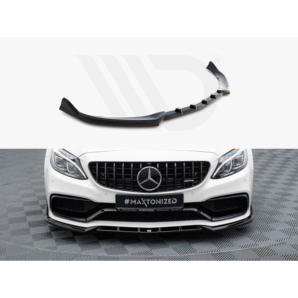 Maxton Design Street Plus Front Splitter V2 - Mercedes C63 AMG W205/S205