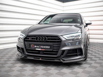 Maxton Design Street Plus Front Splitter V3 - Audi S3 8V Hatchback/Sportback Facelift