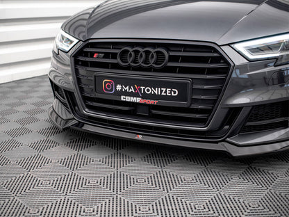 Maxton Design Street Plus Front Splitter V3 - Audi S3 8V Hatchback/Sportback Facelift