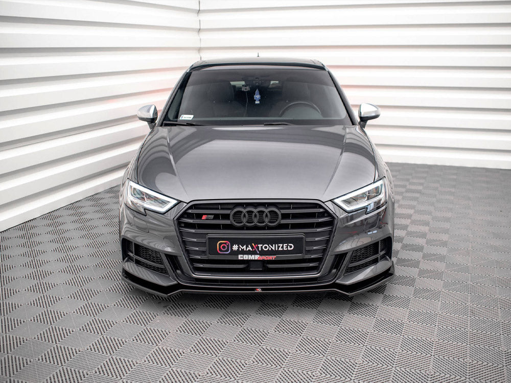 Maxton Design Street Plus Front Splitter V2 - Audi S3 8V Hatchback/Sportback Facelift