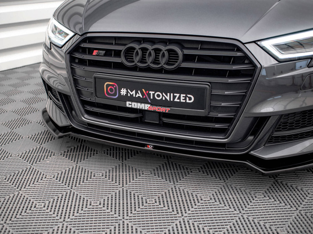 Maxton Design Street Plus Front Splitter V2 - Audi S3 8V.2 Hatchback/Sportback Facelift