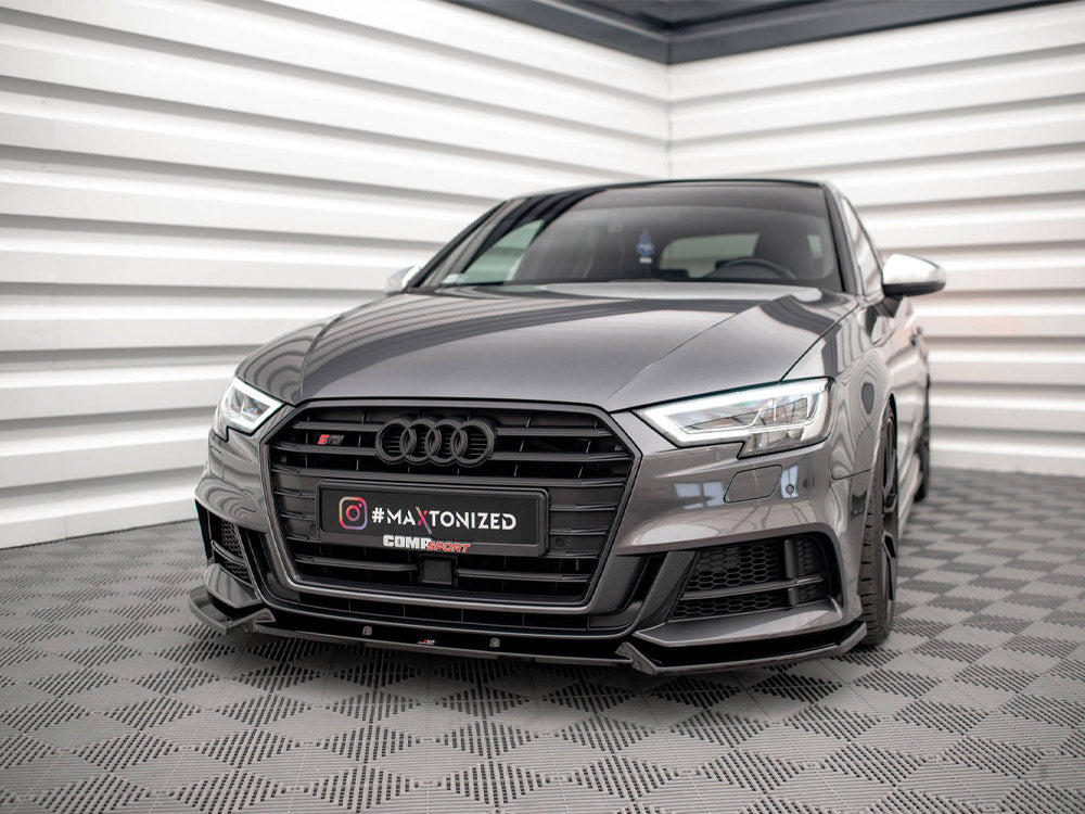 Maxton Design Street Plus Front Splitter V1 - Audi S3 8V.2 Hatchback/Sportback Facelift