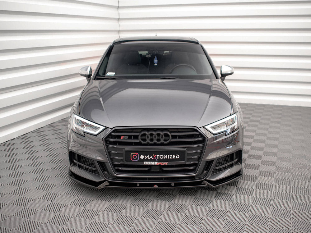 Maxton Design Street Plus Front Splitter V1 - Audi S3 8V.2 Hatchback/Sportback Facelift