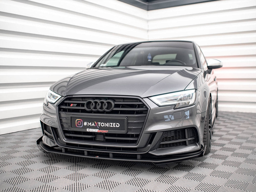 Maxton Design Street Pro Front Splitter + Flaps - Audi S3 8V.2