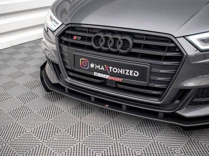 Maxton Design Street Pro Front Splitter + Flaps - Audi S3 8V.2