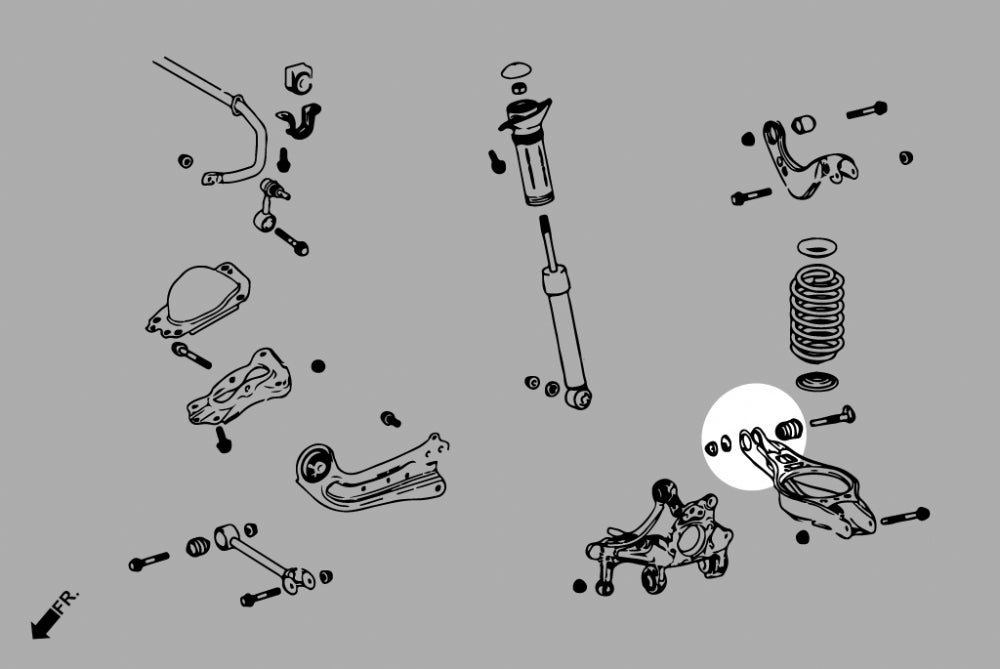 Casquillo del brazo inferior trasero Hardrace - Toyota GR Yaris + Corolla