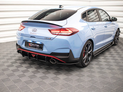 Maxton Design Street Pro Rear Side Splitters - Hyundai i30N Fastback Facelift