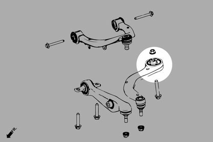 Hardrace Front Lower Rear Arm Bush (Caster Adjustable) - Tesla Model 3/Y