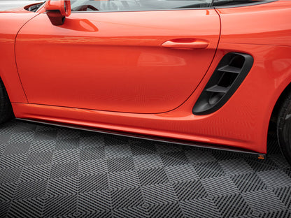 Maxton Design Street Plus Side Skirt Diffusers - Porsche Boxster/Cayman S 718