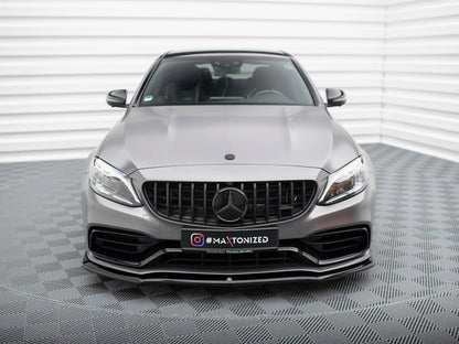 Maxton Design Street Plus Front Splitter V1 - Mercedes C63 AMG W205/S205 Facelift