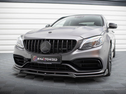 Maxton Design Street Plus Front Splitter V2 - Mercedes C63 AMG W205/S205 Facelift