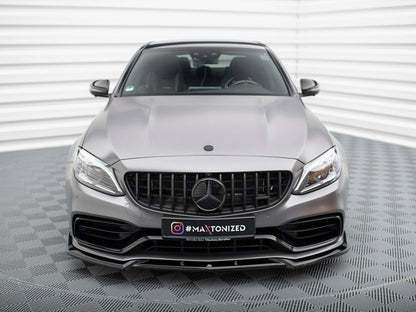 Maxton Design Street Plus Front Splitter V2 - Mercedes C63 AMG W205/S205 Facelift