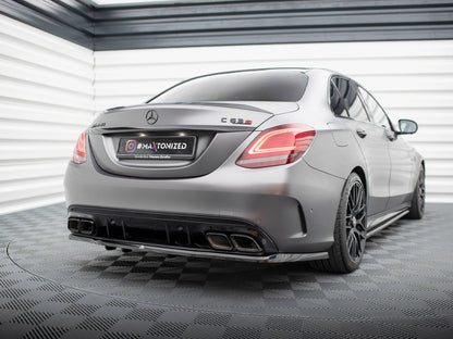 Maxton Design Street Plus Central Rear Splitter - Mercedes C63 AMG W205/S205 Facelift