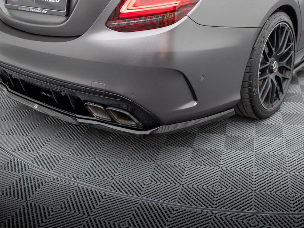 Maxton Design Street Plus Central Rear Splitter - Mercedes C63 AMG W205/S205 Facelift