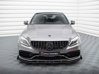 Maxton Design Street Pro Front Splitter + Flaps - Mercedes C63 AMG W205/S205 Facelift