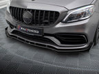 Maxton Design Street Pro Front Splitter + Flaps - Mercedes C63 AMG W205/S205 Facelift