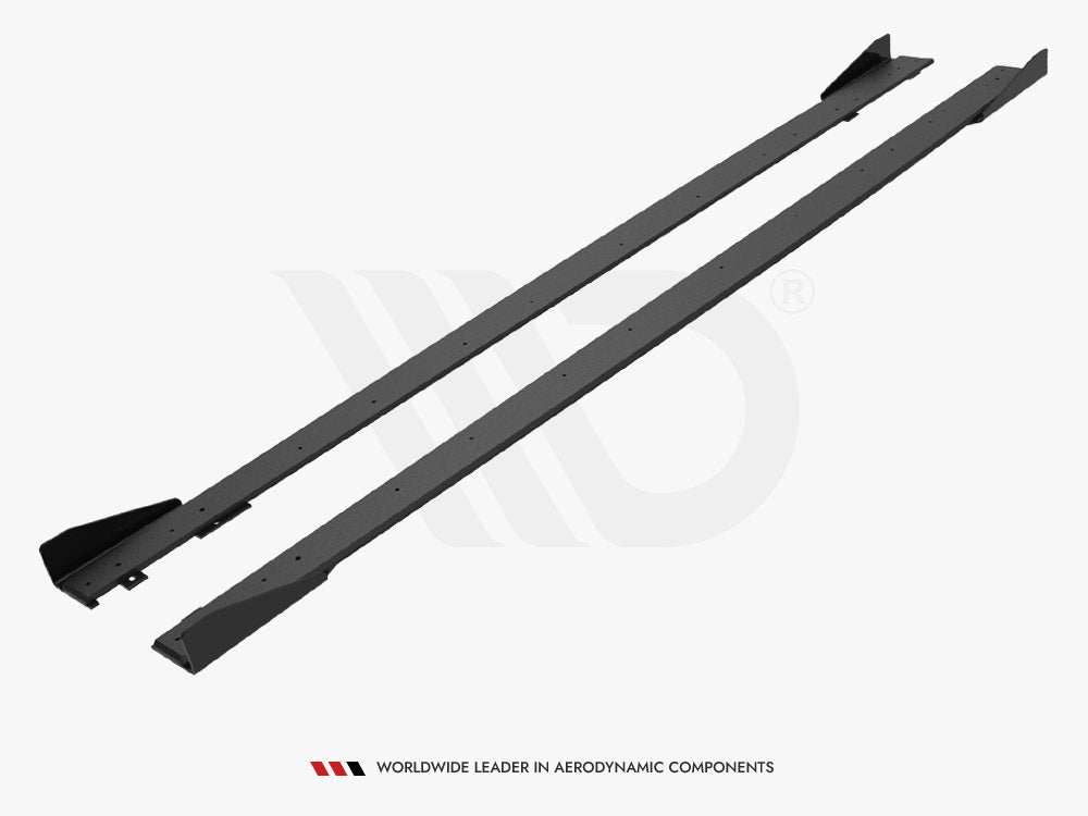 Maxton Design Street Pro Side Skirt Diffusers + Flaps - Mercedes C63 AMG W205/S205 Facelift