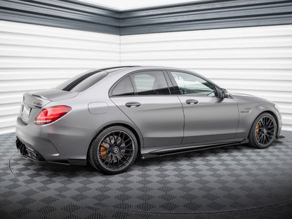 Maxton Design Street Pro Side Skirt Diffusers + Flaps - Mercedes C63 AMG W205/S205 Facelift