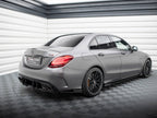 Maxton Design Street Pro Rear Side Splitters + Flaps - Mercedes C63 AMG W205/S205 Facelift