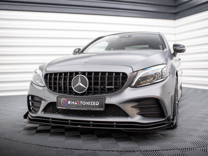 Maxton Design Street Pro Front Splitter + Flaps - Mercedes C43 AMG C205 Facelift