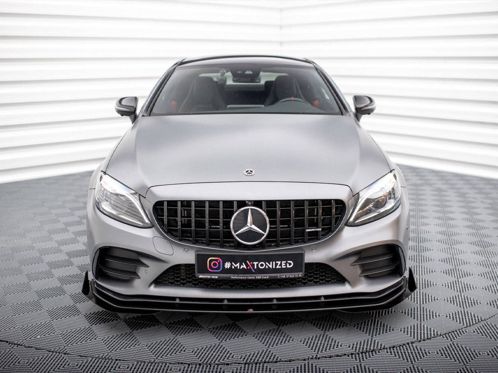 Maxton Design Street Pro Front Splitter + Flaps - Mercedes C43 AMG C205 Facelift