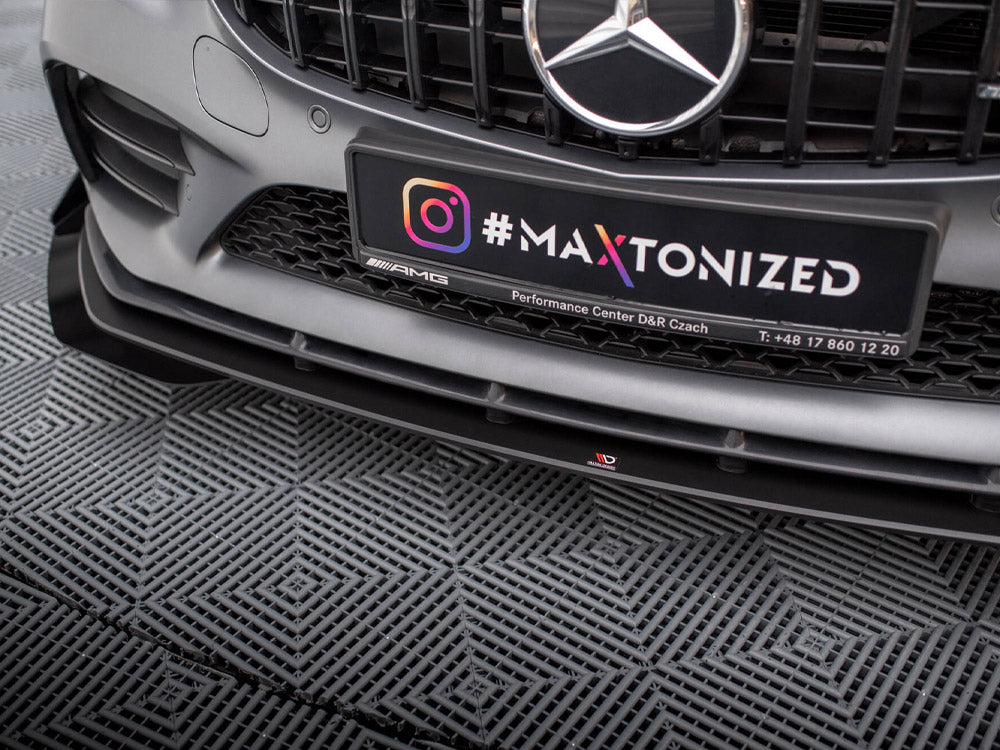 Maxton Design Street Pro Front Splitter + Flaps - Mercedes C43 AMG C205 Facelift